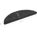 vidaXL samoljepljivi otirači za stepenice 5 kom tamnosivi 56x17x3 cm | shoptok.hr