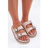 D.Franklin Ladies Suede Slippers With Buckles Beige | shoptok.hr