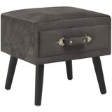 Furnova Nočna omarica žamet 40x35x40 cm siva, (21927638) | Shoptok.si