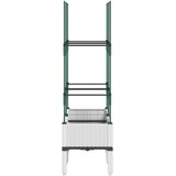  Vrtna sadilica s rešetkom bijela 80 x 40 x 142,5 cm PP | shoptok.hr