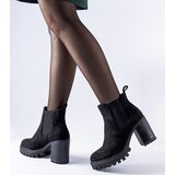 Gemre Black ankle boots with a chunky heel Montelparo | Shoptok.si