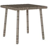 vidaXL Vrtna kavna miza pravokotna siva 40x40x37 cm poli ratan | Shoptok.si