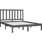  Posteljni okvir siv iz trdne borovine 135x190 cm 4FT6, (20707550) | Shoptok.si