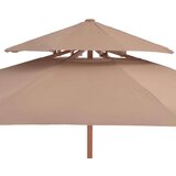  Dvojni senčnik z lesenim drogom 270 cm taupe barve, (20729454) | Shoptok.si