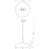  Luster na sajli LINCOLN 1xE27/60W/230V prečnika 35 cm u plavoj boji | Eponuda.com
