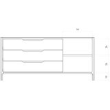 The Beds Nizka komoda iz masivnega hrasta v naravni barvi 140x64 cm Twig – | Shoptok.si