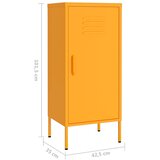 Ormarić za pohranu boja senfa 42,5 x 35 x 101,5 cm čelični | shoptok.hr