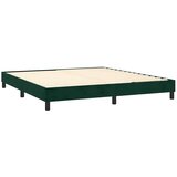 Krevet box spring s madracem LED tamnozeleni 180x200 cm baršun | Eponuda.com
