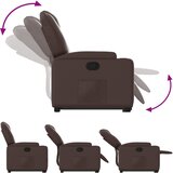 Naslonjač na podizanje od umjetne kože smeđi | shoptok.hr