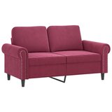 3-dijelni set sofa s jastucima crvena boja vina baršunasti | shoptok.hr