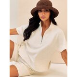 Sinsay Soft touch majica s polu patentnim zatvaračem i dodatkom viskoze | shoptok.hr