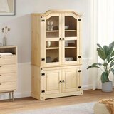  Vitrina sa staklom Corona 103,5 x 42 x 180 cm masivna borovina | Eponuda.ba