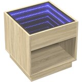  Stolić s beskonačnim LED svjetlima boja hrasta 50 x 50 x 50 cm | shoptok.hr