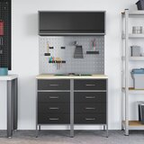  Set radnih ormarića s ladicama s policom s pohranom 5 pcs Crna | shoptok.hr