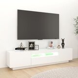 TV ormarić s LED svjetlima bijeli 180 x 35 x 40 cm | Eponuda.com