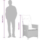 vidaXL 7-dijelni vrtni blagovaonski set s jastucima crni od poliratana | shoptok.hr