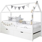 MID.YOU Postelja Traumhaus Bor, Bela, Masivno | Shoptok.si