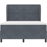  Krevet s opruga kutije Tamno siva 190 x 140 cm Baršun | shoptok.hr