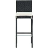  3-dijelni vrtni barski set s jastucima crni | shoptok.hr
