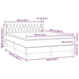 Box Spring krevet s madracem tamno zeleni 160x220 cm baršun | shoptok.hr