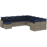  11-dijelni vrtni set s jastucima, sivi poliratan | shoptok.hr