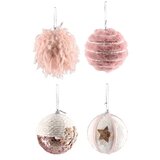 Festa Icy foam, novogodišnja kugla, svetlo roze, 8cm, 4K | ePonuda.com