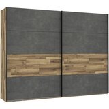 Time omara z drsnimi vrati, barve hrasta, temno siva | Shoptok.si
