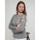 DStreet Sweter damski SLITARIA jasnoszary | Shoptok.si