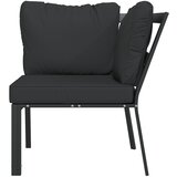  Vrtna stolica sa sivim jastucima 76 x 76 x 79 cm čelična | shoptok.hr