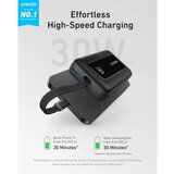 Anker Zolo Powerbank 10000 mAh, 30W z vgrajenim kablom USB-C, črn | Shoptok.si