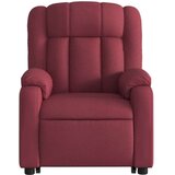 vidaXL Masažni naslonjač na podizanje od tkanine crvena boja vina | shoptok.hr