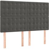 The Living Store posteljno vzglavje 4 kosa temno siv 72x5x78/88 cm žamet - vzglavje, (21487953) | Shoptok.si