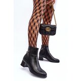 Boto Leather Ankle Boots Low Heel Black Rennie | ePonuda.com