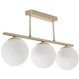 Kave Home stropna svetilka s steklenim senčnikom v beli in zlati barvi ø 14 cm mahala - kave home Cene