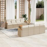  9-dijelni set vrtnih sofa s jastucima bež od poliratana | shoptok.hr