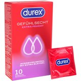 Durex - dodatno lubrikirani kondomi (10 kosov) Cene