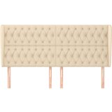  Uzglavlje s ušima krem 183x23x118/128 cm od tkanine | shoptok.hr