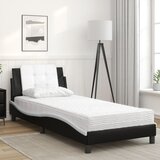  Okvir kreveta bez madraca Zadar crno-bijeli 90 x 200 cm od umjetne kože | shoptok.hr