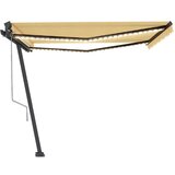  Automatska tenda sa senzorom LED 450x350 cm žuto-bijela | shoptok.hr