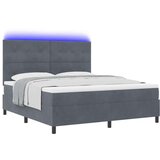  LED Box Spring Krevet Tamno siva 180 x 200 cm tkanina | shoptok.hr