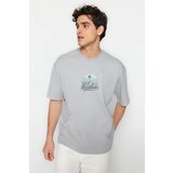 Trendyol T-Shirt - Gray - Relaxed fit Cene
