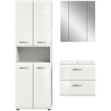 MID.YOU Kopalnica Z Umivalnikom Ice, Bela Visok Sijaj, 3-Delna | Shoptok.si