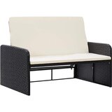  2-dijelna vrtna garnitura od poliratana s jastucima crna | shoptok.hr