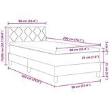 Box Postelja z vzmetnico z vzmetnico krema 90 x 200 cm blago, (5000127394) Slike