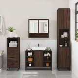 vidaXL 3-dijelni set kupaonskog namještaja boja smeđeg hrasta drveni | shoptok.hr
