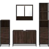vidaXL 4-dijelni set kupaonskog namještaja boja smeđeg hrasta drveni | shoptok.hr