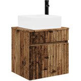  Umivaonik s policom za zid Staro drvo 49 x 41 x 63 cm | shoptok.hr