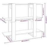 vidaXL knjižna omara/pregrada visok sijaj bela 100x30x87 cm | Shoptok.si