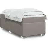 vidaXL Box spring postelja z vzmetnico taupe 80x200 cm blago