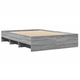 vidaXL Okvir kreveta siva boja hrasta 135 x 190 cm konstruirano drvo Cijene